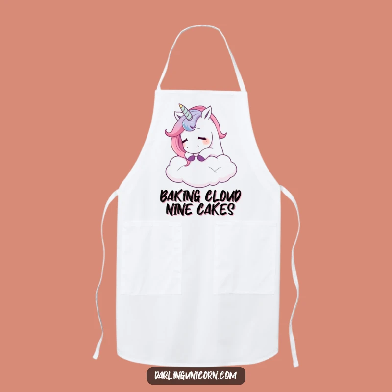 Whimsical Funny Unicorn Cloud Sigh Apron: Cook with Magic, Perfect Funny Gift