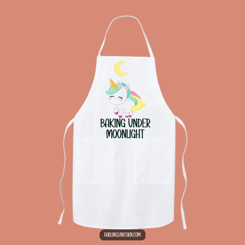 Funny Unicorn Apron - Peaceful Moon Kitchen Wear, Charming Funny Gift for Cooks