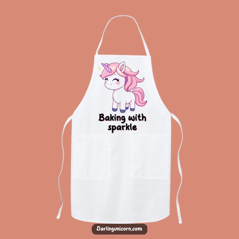 Funny Joyful Unicorn Mane Toss Apron: Whimsical Kitchen Fun for Chefs