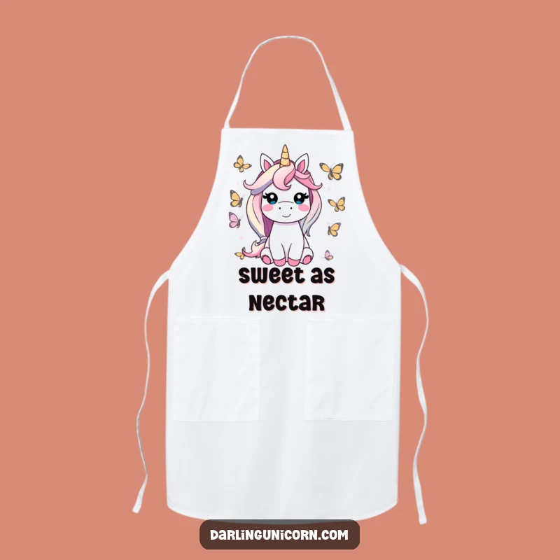Funny Unicorn Butterfly Friend Apron: Contented Kitchen Fun for Happy Cooks