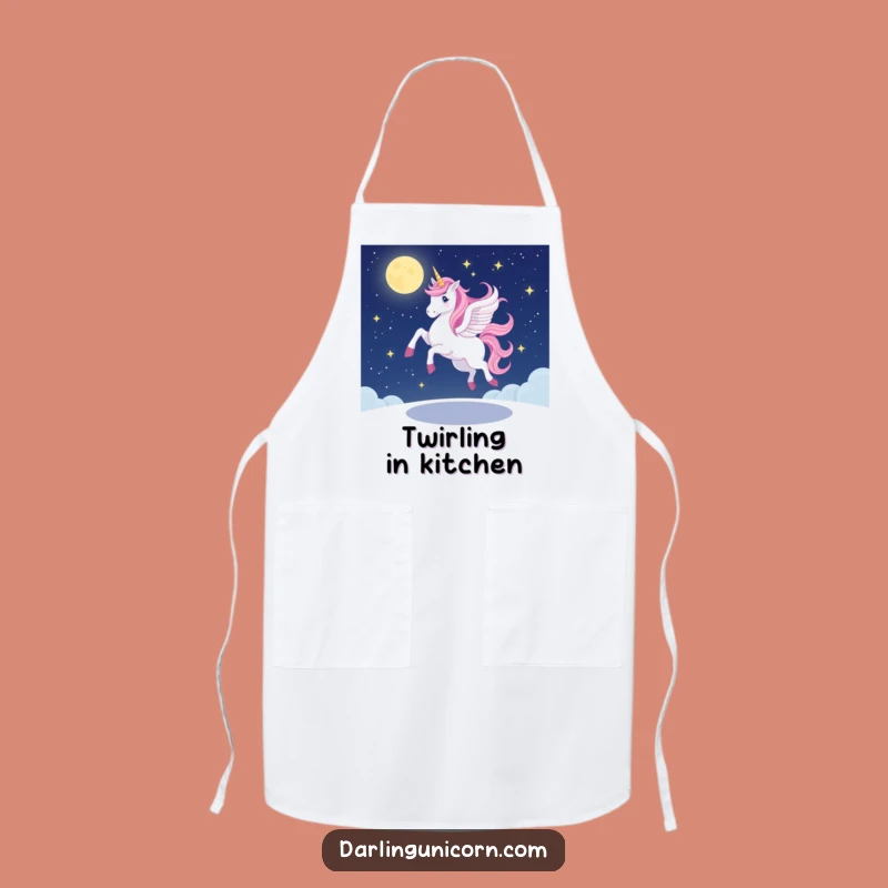 Funny Unicorn Pirouette Apron: Wobbly Kitchen Magic for Starlit Chefs