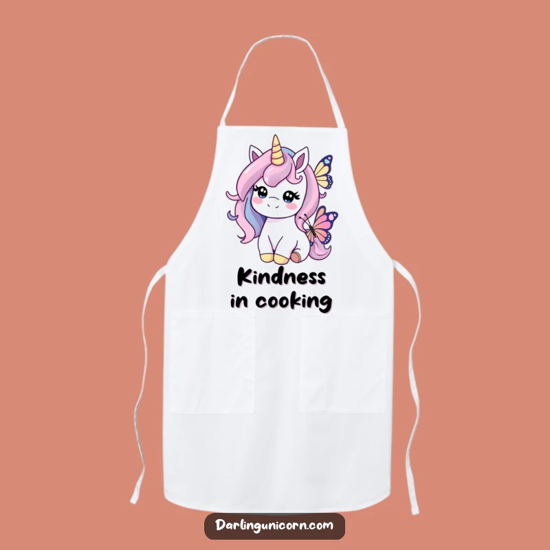 Funny Kind Unicorn Butterfly Apron: Kitchen Kindness, Gentle Cooking Gift