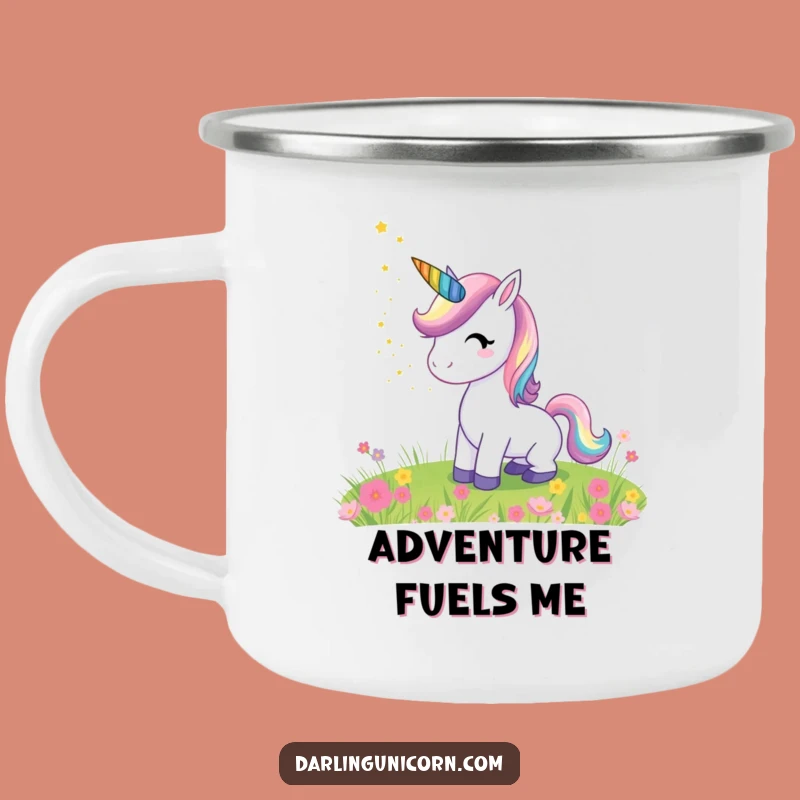 Funny Unicorn Stardust Meadow Camping Mug: Adventure with Magic & Humor!