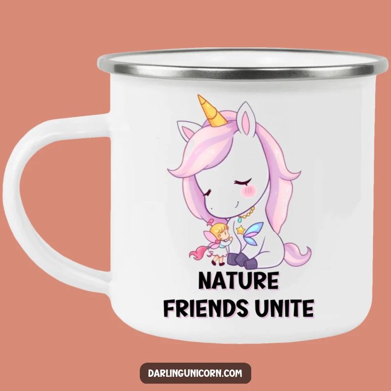 Durable Funny Unicorn Fairy Nuzzle Camping Mug - Sip Sweet Magic Outdoors