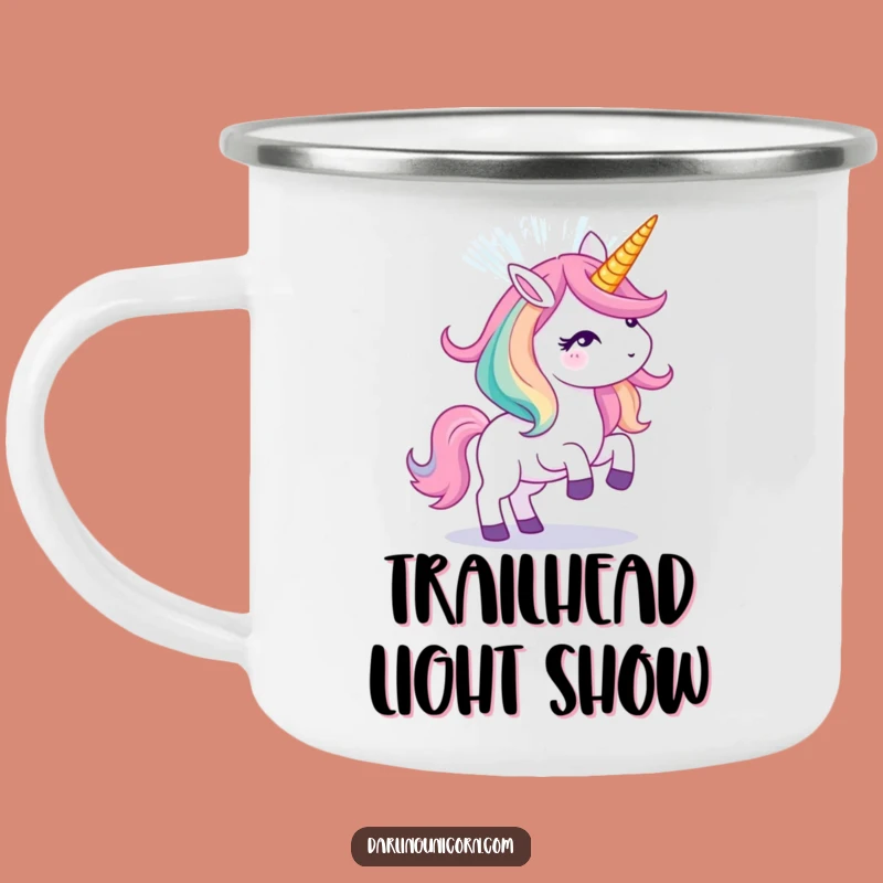 Durable Funny Unicorn Light Show Camping Mug - Sip Magic Under the Stars