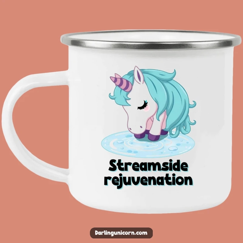 Durable Funny Unicorn Refreshed Stream Camping Mug: Peaceful Hydration On-the-Go