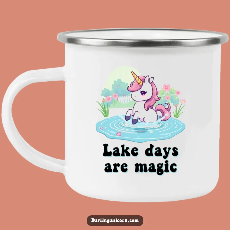 Funny Unicorn Splash Camping Mug - Magical Pond Adventure, Perfect Gift!
