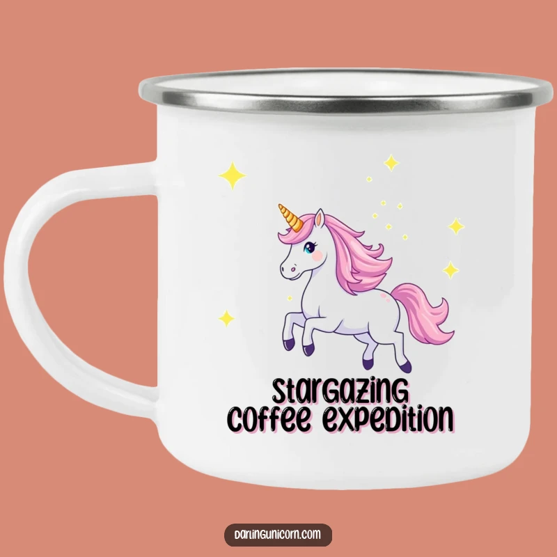 Funny Majestic Unicorn Starry Sky Camping Mug - Outdoor Celestial Gift