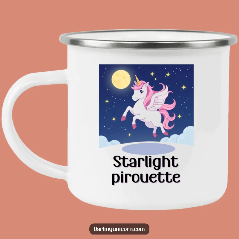 Durable Funny Unicorn Pirouette Camping Mug: Wobbly Magic for Starry Nights