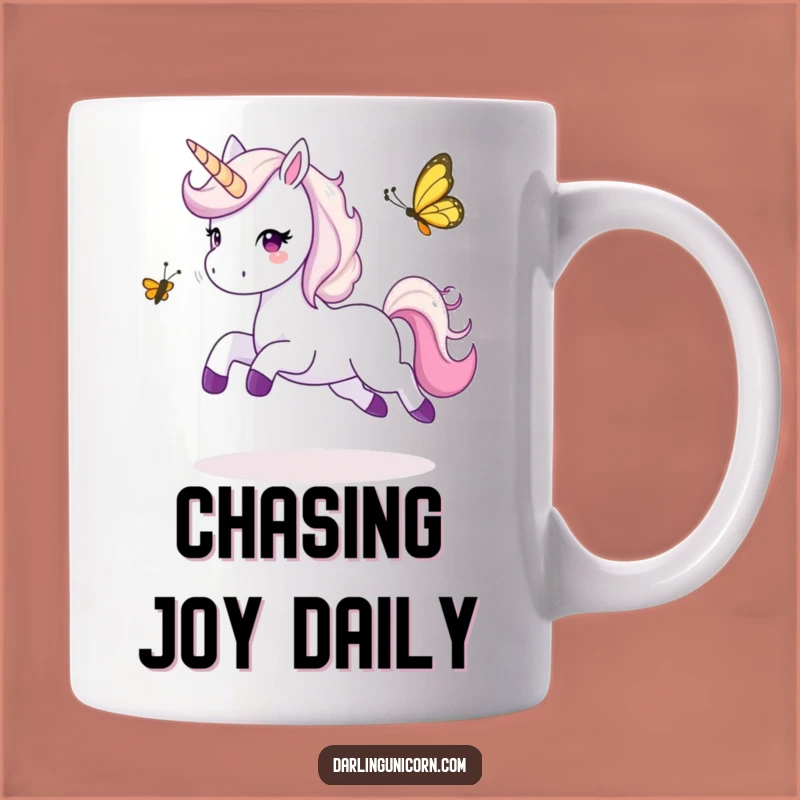 Funny Unicorn Butterfly Tag Mug: Joyful Playful Gift for Unicorn Lovers!