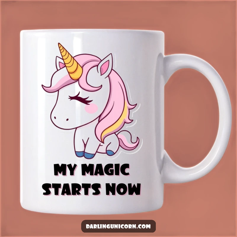 Funny Golden Horn Unicorn Mug - Adorable Wink, Perfect Hilarious Gift!