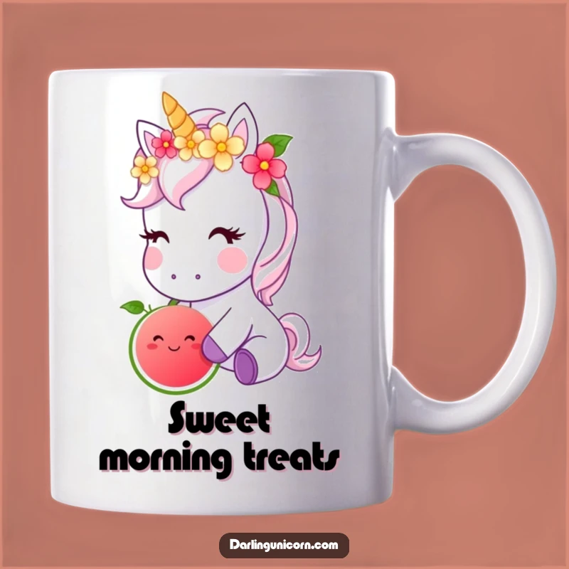 Funny Unicorn Flower Crown Mug: Magical Fruit Nibbler, Perfect Funny Gift