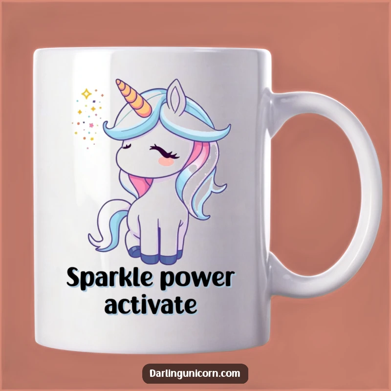 Funny Unicorn Glitter Horn Mug: Sparkle & Shine Gift for Magical Mornings