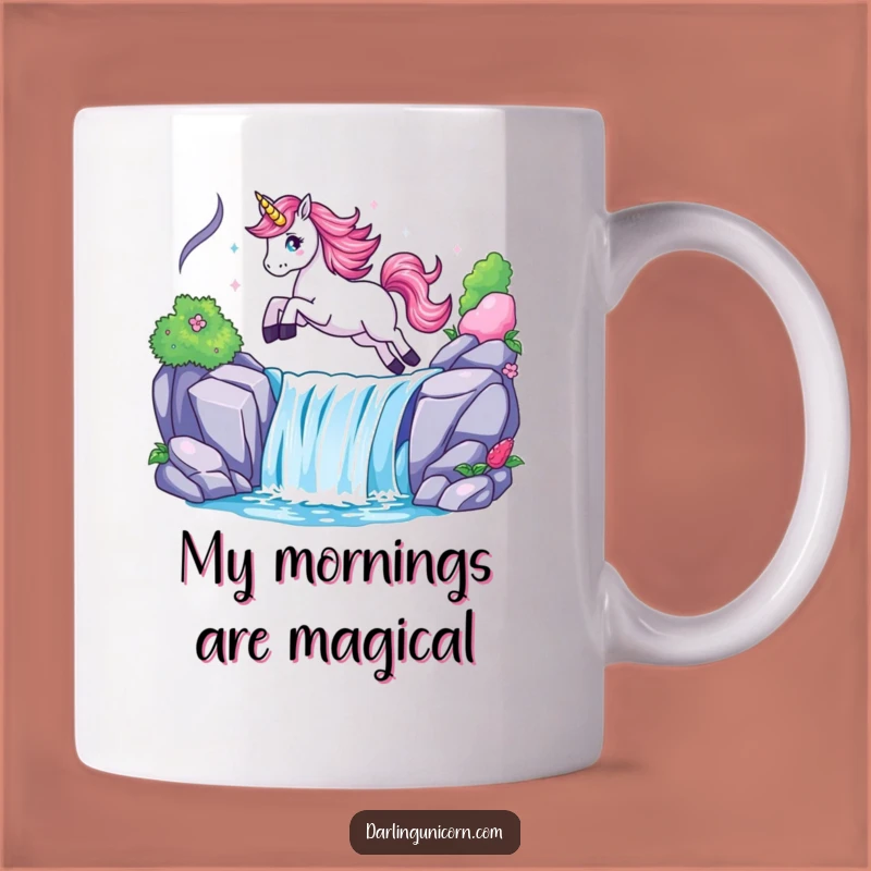 Funny Unicorn Waterfall Leap Mug - Magical & Joyful Gift for Fantasy Fans