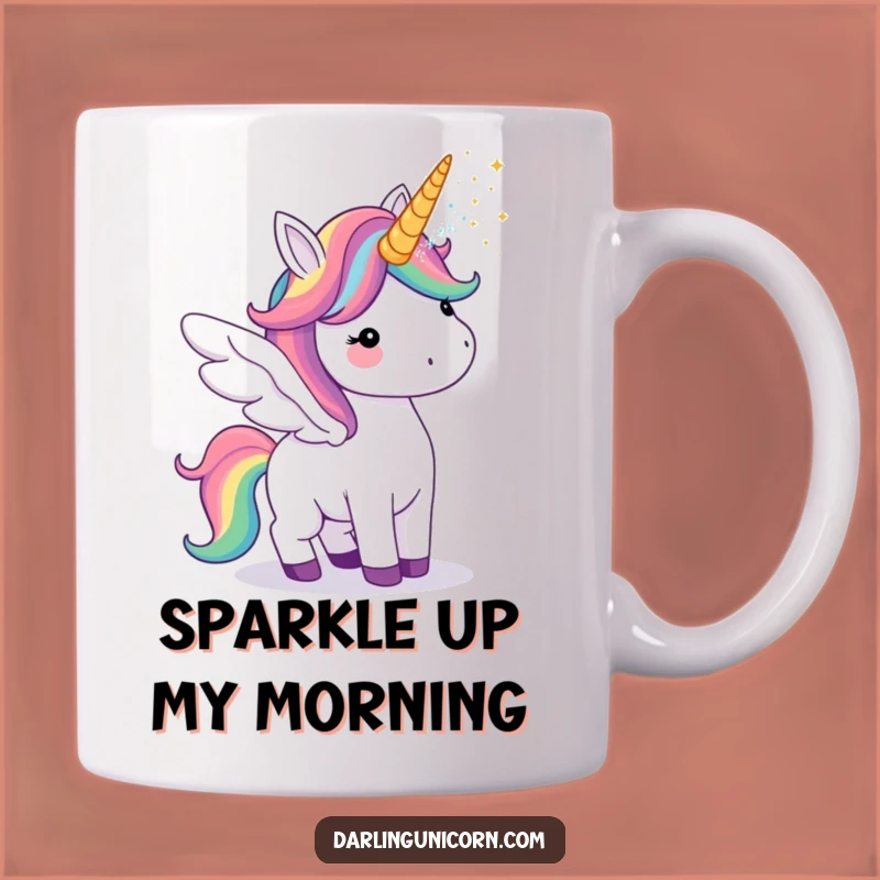 Funny Unicorn Rainbow Wings Glitter Mug: A Hilarious Gift for Magical Moments