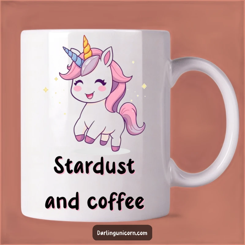 Funny Kawaii Unicorn Stardust Joy Mug: Spread Smiles and Sparkle - Perfect Funny Gift
