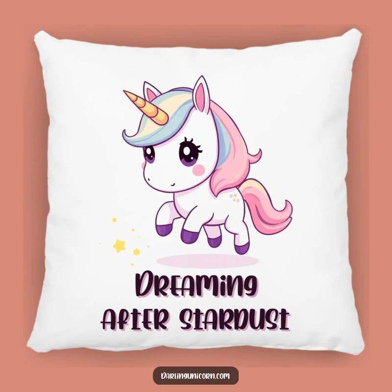 Soft Funny Kawaii Unicorn Stardust Pillow: Cuddle Up with Cosmic Charm!