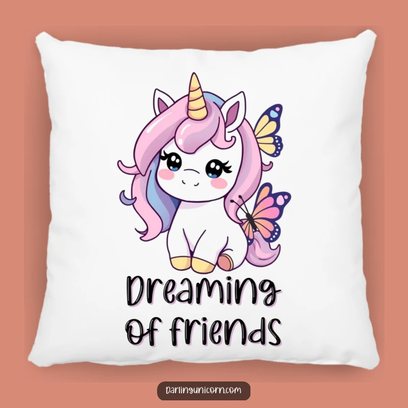 Funny Kind Unicorn Butterfly Pillow: Cozy Gentleness, Sweet Comfort Gift