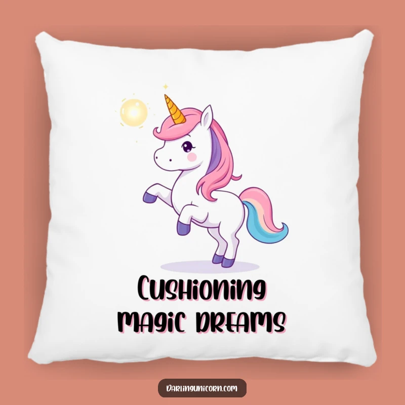 Funny Unicorn Orb Toss Pillow: Soft & Playful Cushion for Magical Comfort