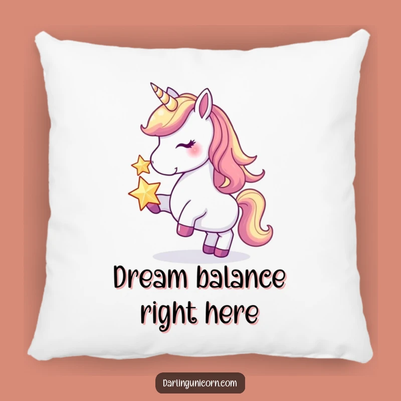 Funny Unicorn Star Balance Pillow: Cozy Magic, Hilarious Comfort Gift