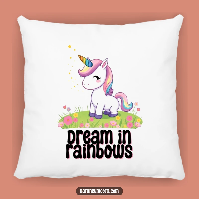 Funny Unicorn Stardust Meadow Pillow: Cozy Comfort & Whimsical Decor!