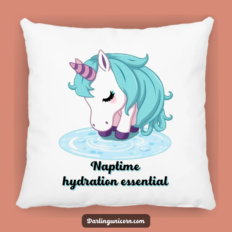 Funny Unicorn Refreshed Stream Pillow: Soft Cushion for Peaceful Relaxation