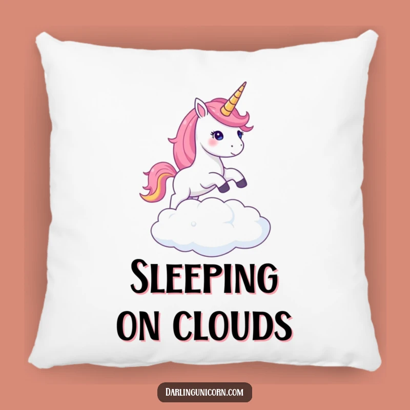 Soft Funny Unicorn Cloud Leap Pillow: Shimmering Comfort, Cozy Funny Gift