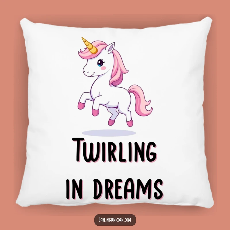 Graceful Unicorn Twirl Pillow: Cozy Magic Accent, Soft Whimsical Gift Cushion