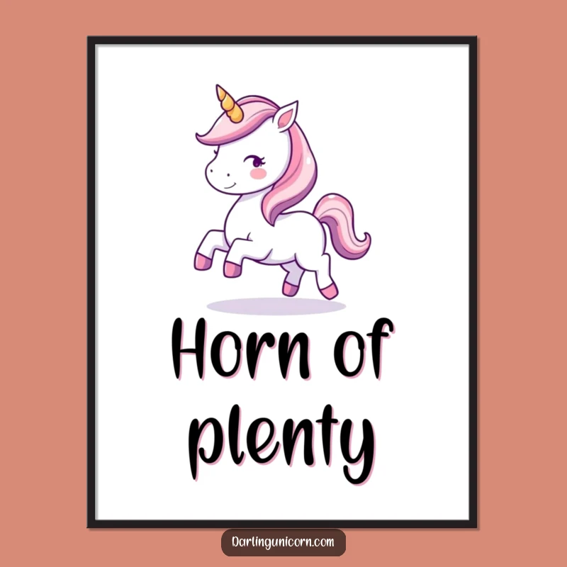 Funny Kawaii Unicorn Digital Art - Instant Magical Decor & Hilarious Gift