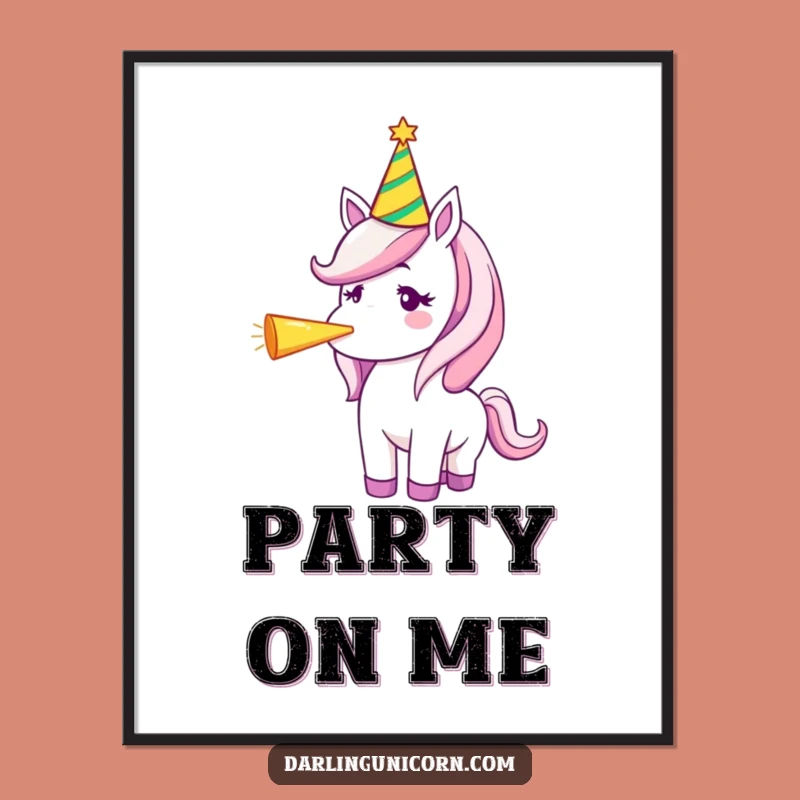 Instant Funny Unicorn Party Hat Art: Festive Download, Premium Funny Gift
