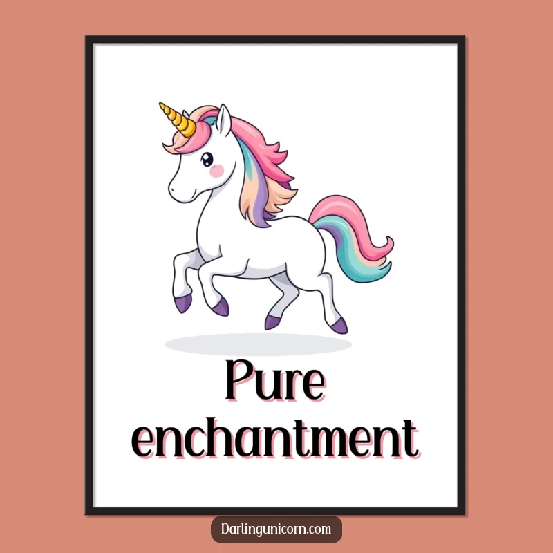 Funny Unicorn Rainbow Digital Art: Majestic Decor, Instant Humorous Gift