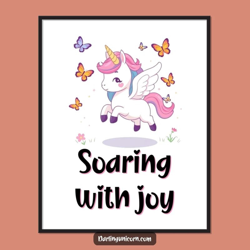 Instant Funny Unicorn Wings Chase Art: Playful Download, Premium Funny Gift