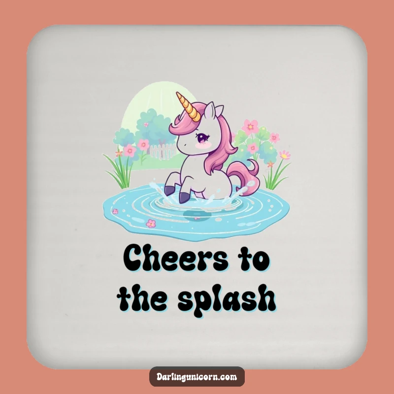 Funny Unicorn Coaster - Magical Splash, Perfect Drink Gift!