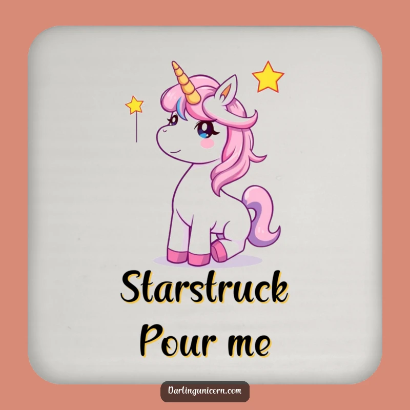 Funny Unicorn Coaster - Magical Star Protection, Chic Funny Gift for Tables