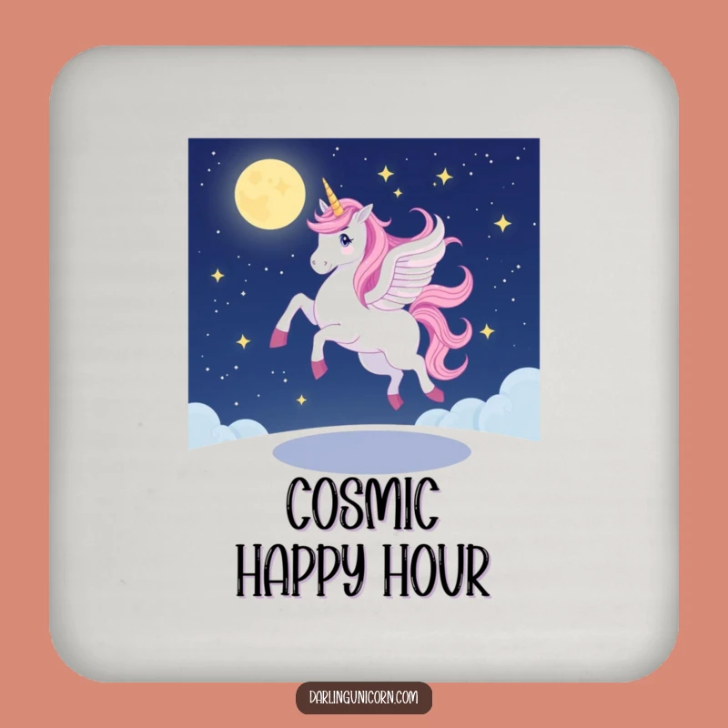 Funny Unicorn Pirouette Coaster: Wobbly Protection with Starlit Charm