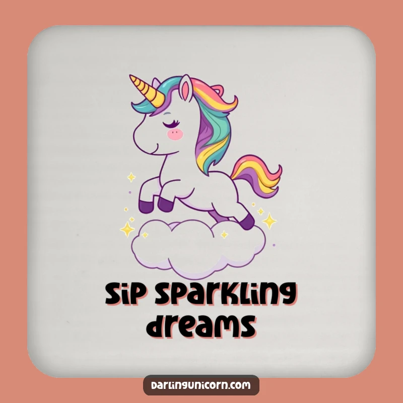 Funny Unicorn Rainbow Coaster Set - Protect Surfaces with Magic Gift