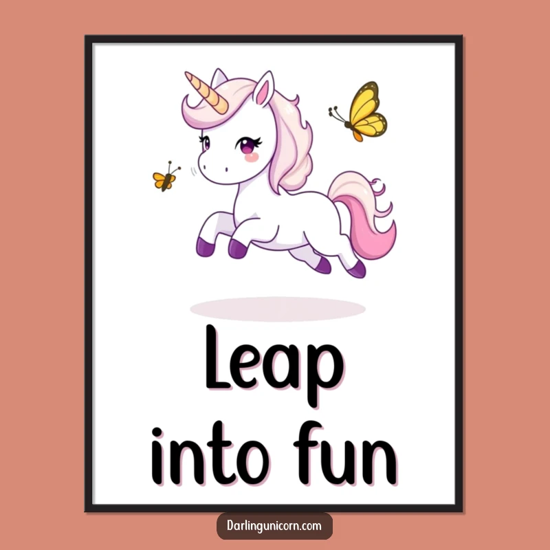 Funny Unicorn Butterfly Tag Poster: Vibrant Art & Joyful Gift for Walls!