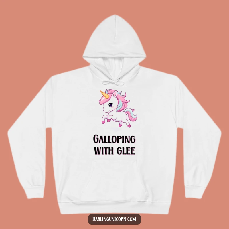 Cozy Funny Unicorn Galloping Hoodie: Warm & Hilarious Magical Apparel, Unique Gift