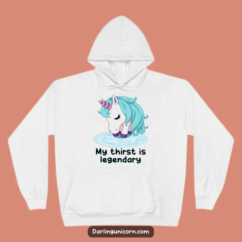 Cozy Funny Unicorn Refreshed Stream Hoodie: Peaceful Magic for Relaxing Days
