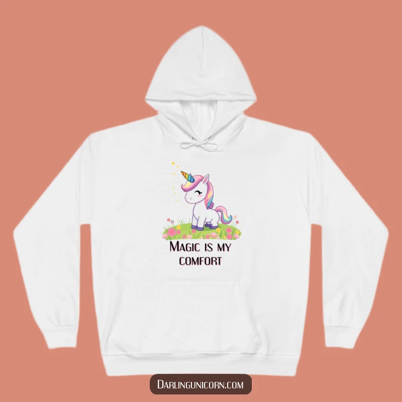 Cozy Funny Unicorn Stardust Meadow Hoodie: Enchanting Gift for Cozy Magic!