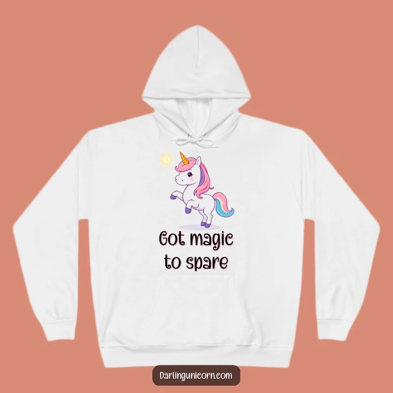 Cozy Funny Unicorn Orb Toss Hoodie: Playful Magic for Chilly Days