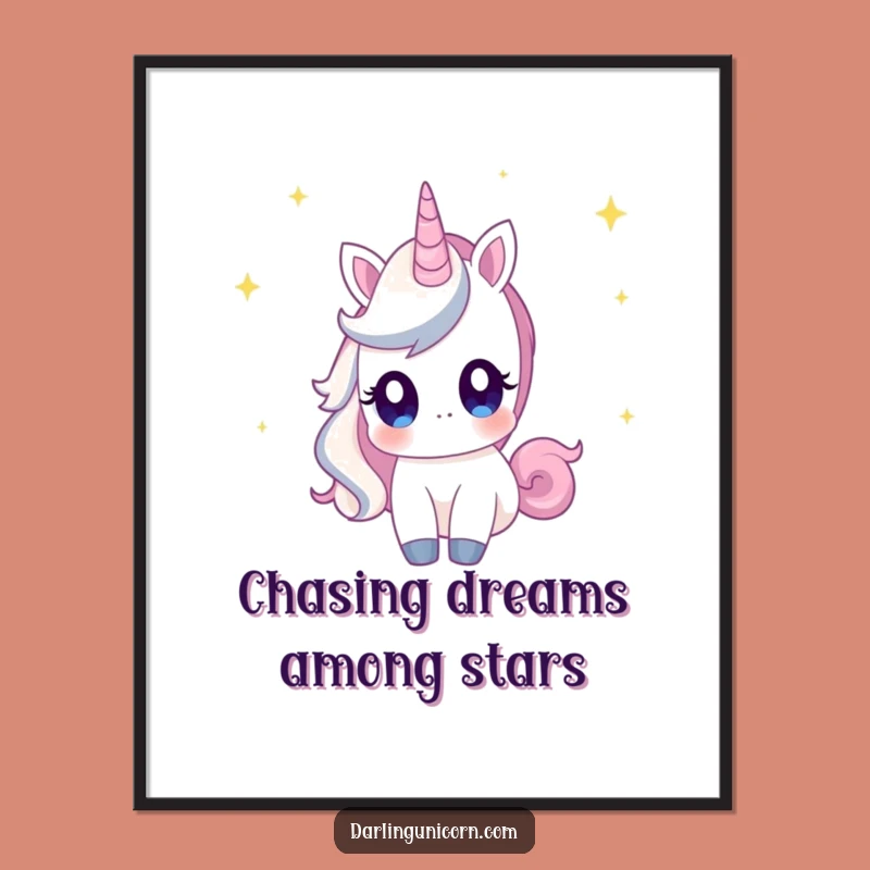 Free Printable Unicorn Wall Art: Curious Star Gazing Wonder, Funny Downloadable Dreamscape