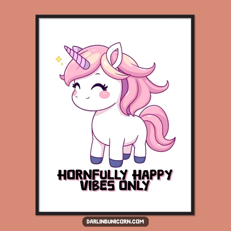 Free Printable Joyful Unicorn Wall Art - Funny Downloadable Decor for Whimsical Spaces