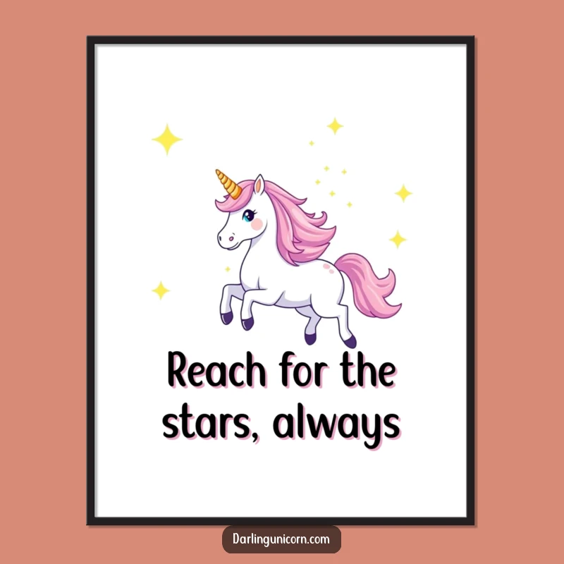 Free Printable Wall Art: Majestic Unicorn Starry Sky, Downloadable Art