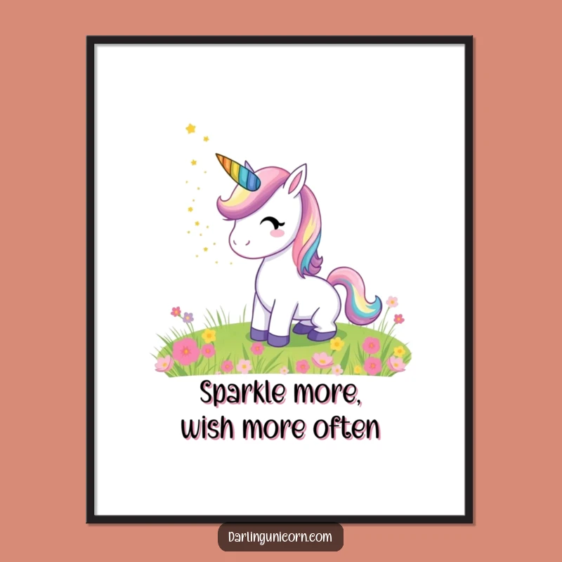 Funny Free Printable Wall Art Unicorn Rainbow Horn Stardust Meadow Art Downloadable