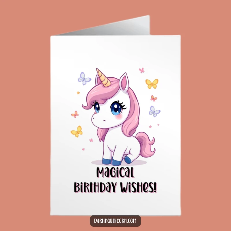 Free Printable Unicorn Birthday Card: Gentle Magic Downloadable Gift