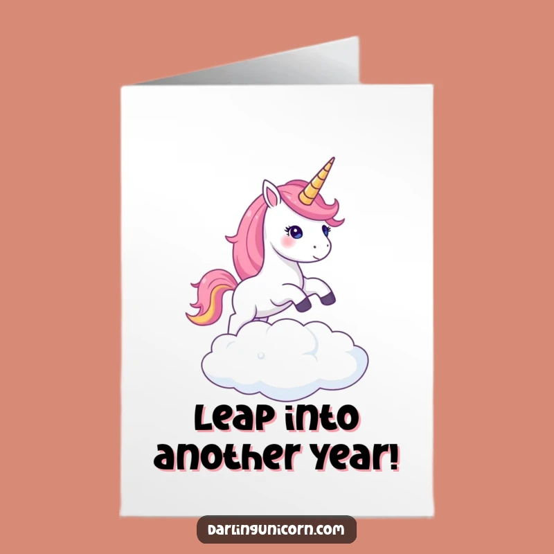 Free Printable Unicorn Birthday Card: Shimmering Horn Leap, Laugh Out Loud Download