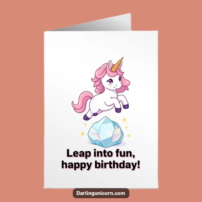 Free Printable Playful Unicorn Birthday Card - Funny Downloadable Gift for Joyful Celebrations