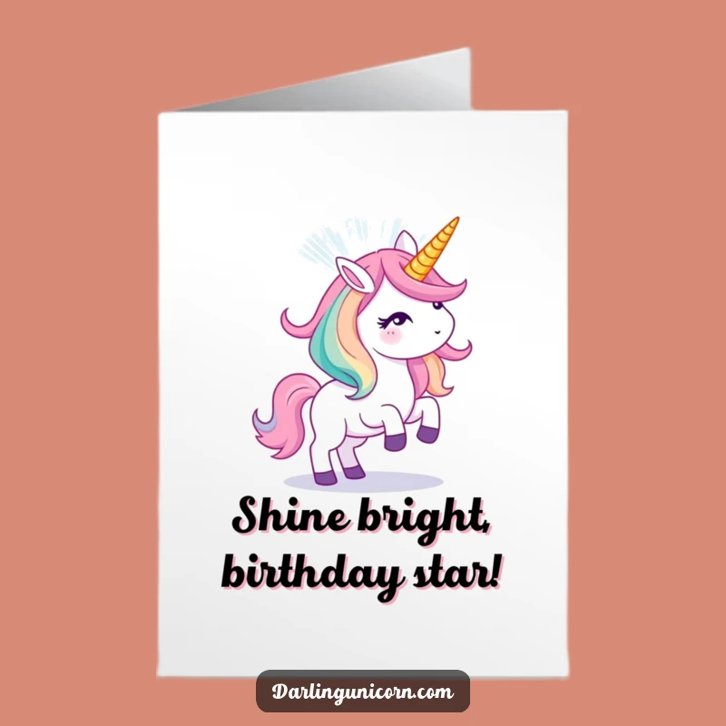 Free Printable Birthday Card: Unicorn Light Show, Magical Sparkle, Perfect Downloadable Gift!