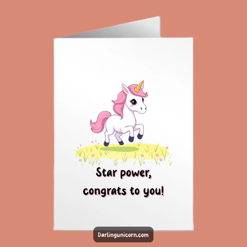Free Printable Unicorn Card: Starry Gallop for Your Big Congratulations!